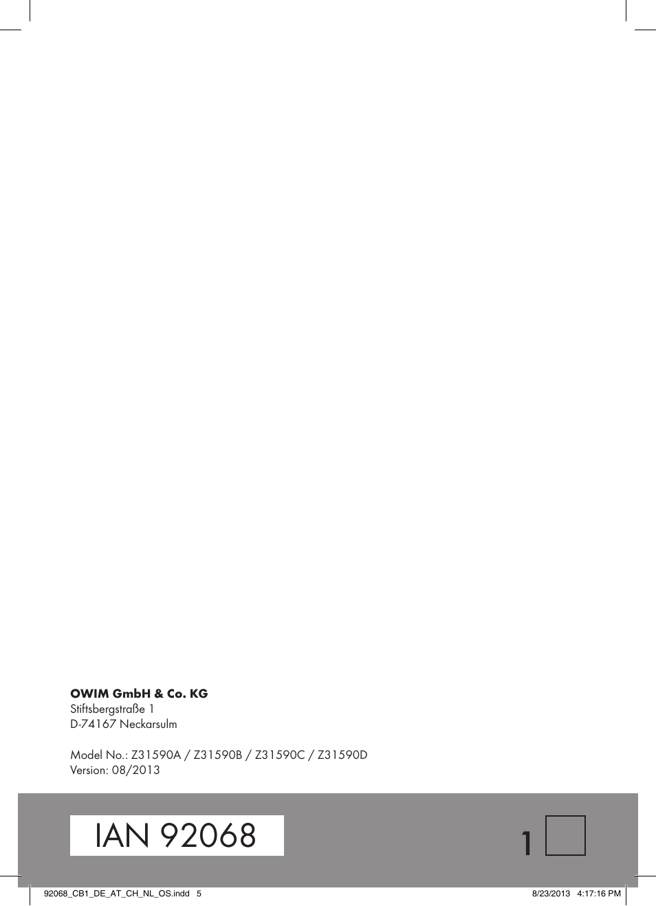 Miomare Z31590A / Z31590B / Z31590C / Z31590D User Manual | Page 5 / 5