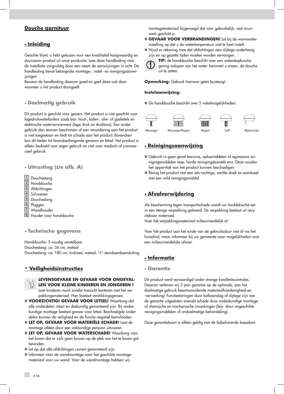 Miomare Shower Set User Manual | Page 8 / 19