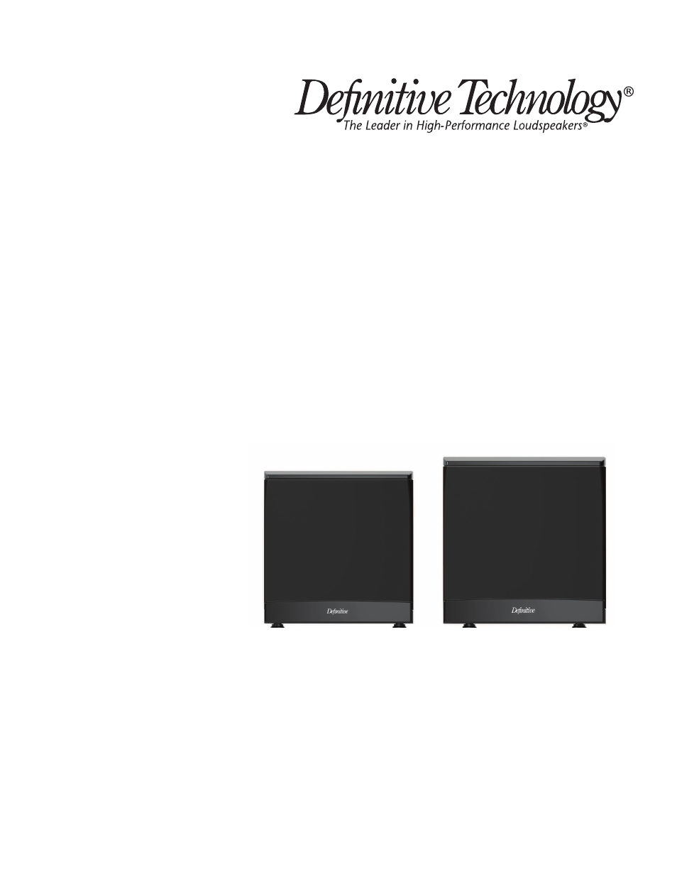 Definitive Technology SUPERCUBE 4000 User Manual | 20 pages