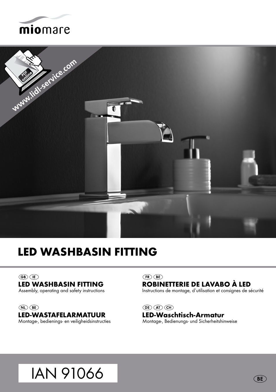 Miomare LED Washbasin Fitting / LED Bath/Shower Fitting User Manual | 37 pages