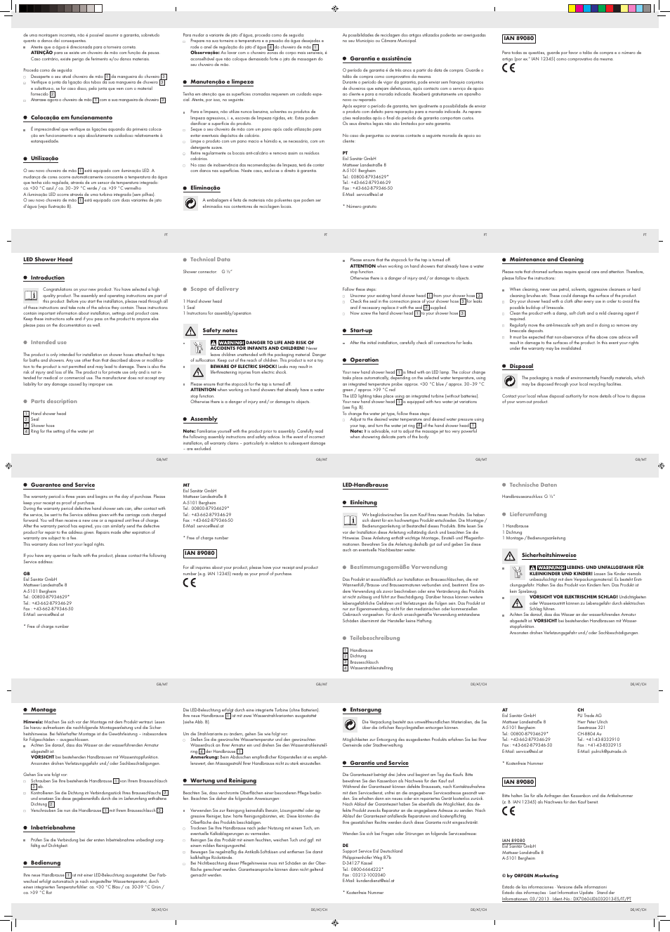 Miomare LED Shower Head User Manual | Page 2 / 2