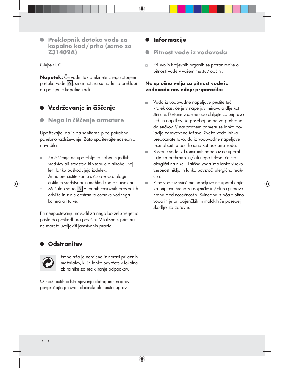 Miomare Z31402A / Z31402B User Manual | Page 12 / 24