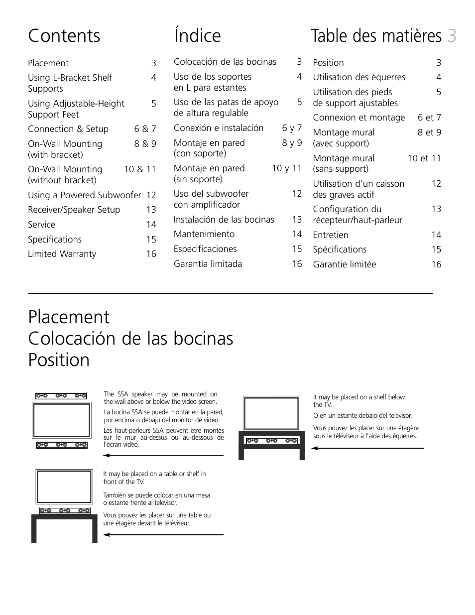 Definitive Technology Mythos XTR-SSA3 User Manual | Page 3 / 16