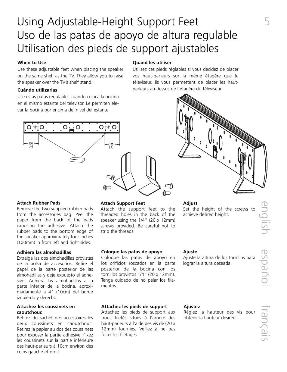 Definitive Technology Mythos XTR-SSA3 User Manual | Page 5 / 16