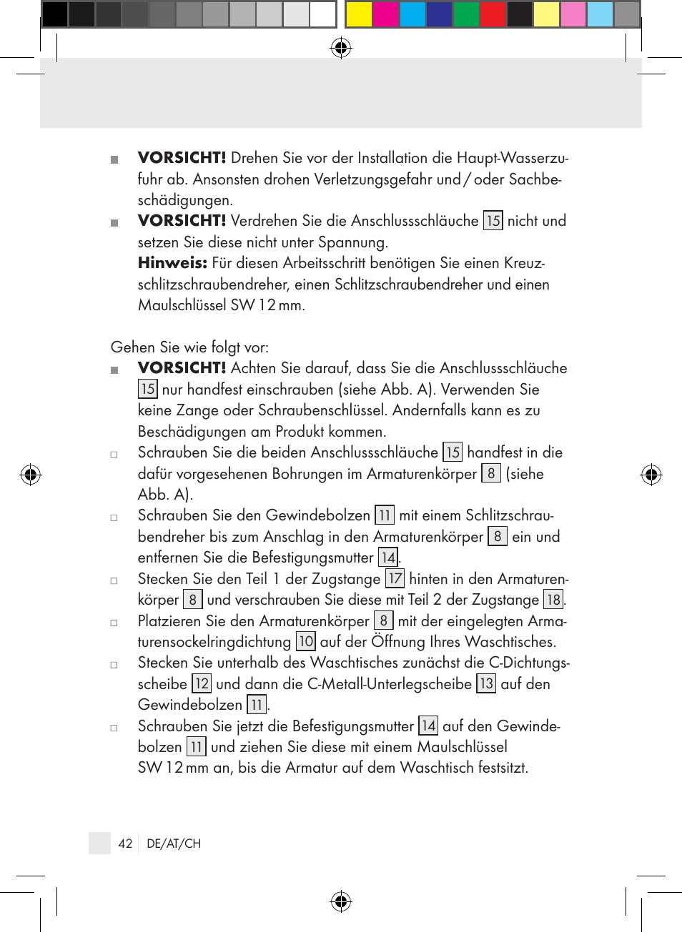 Miomare Single-lever mixer User Manual | Page 42 / 69