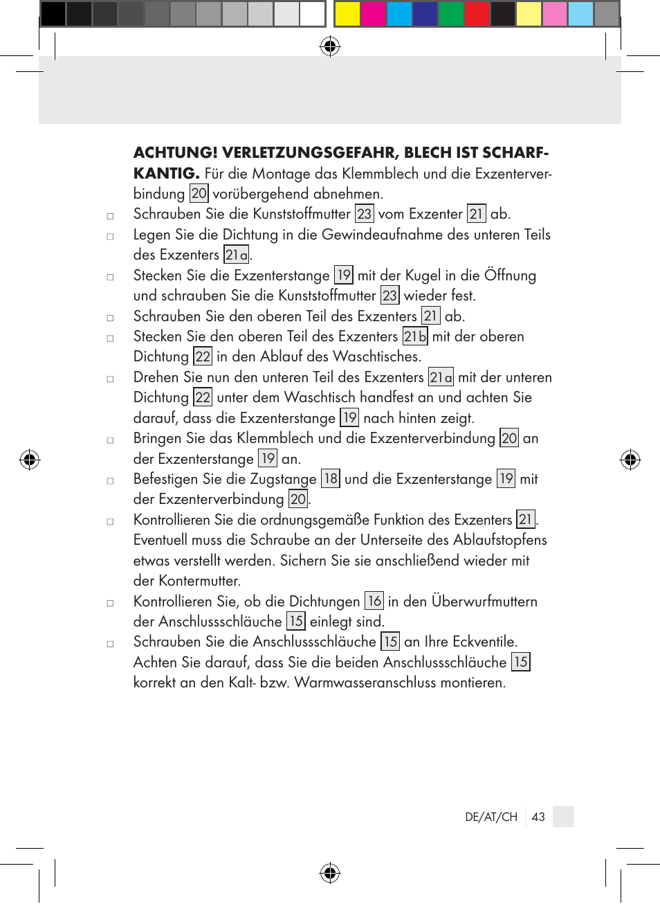 Miomare Single-lever mixer User Manual | Page 43 / 69