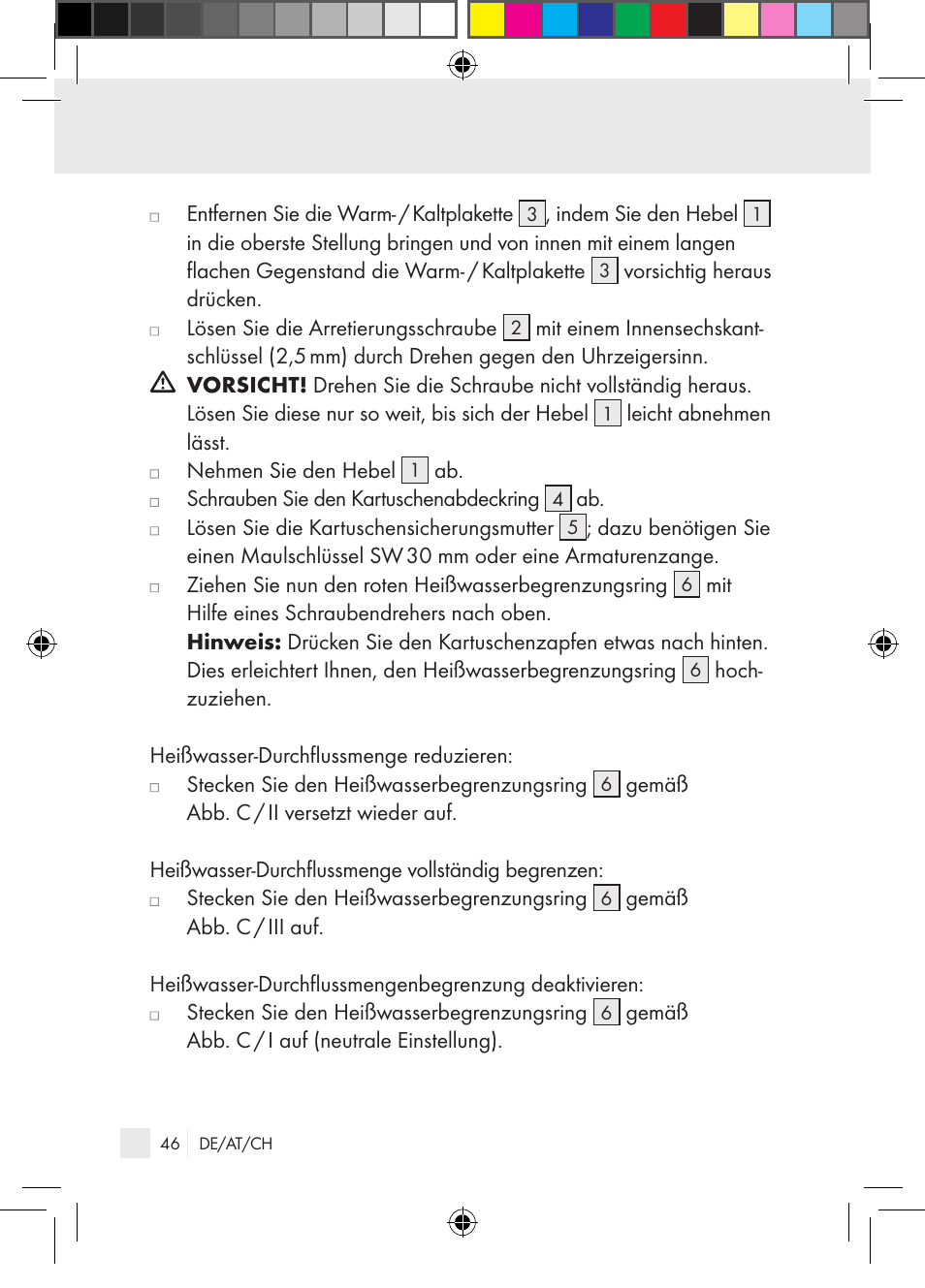 Miomare Single-lever mixer User Manual | Page 46 / 69