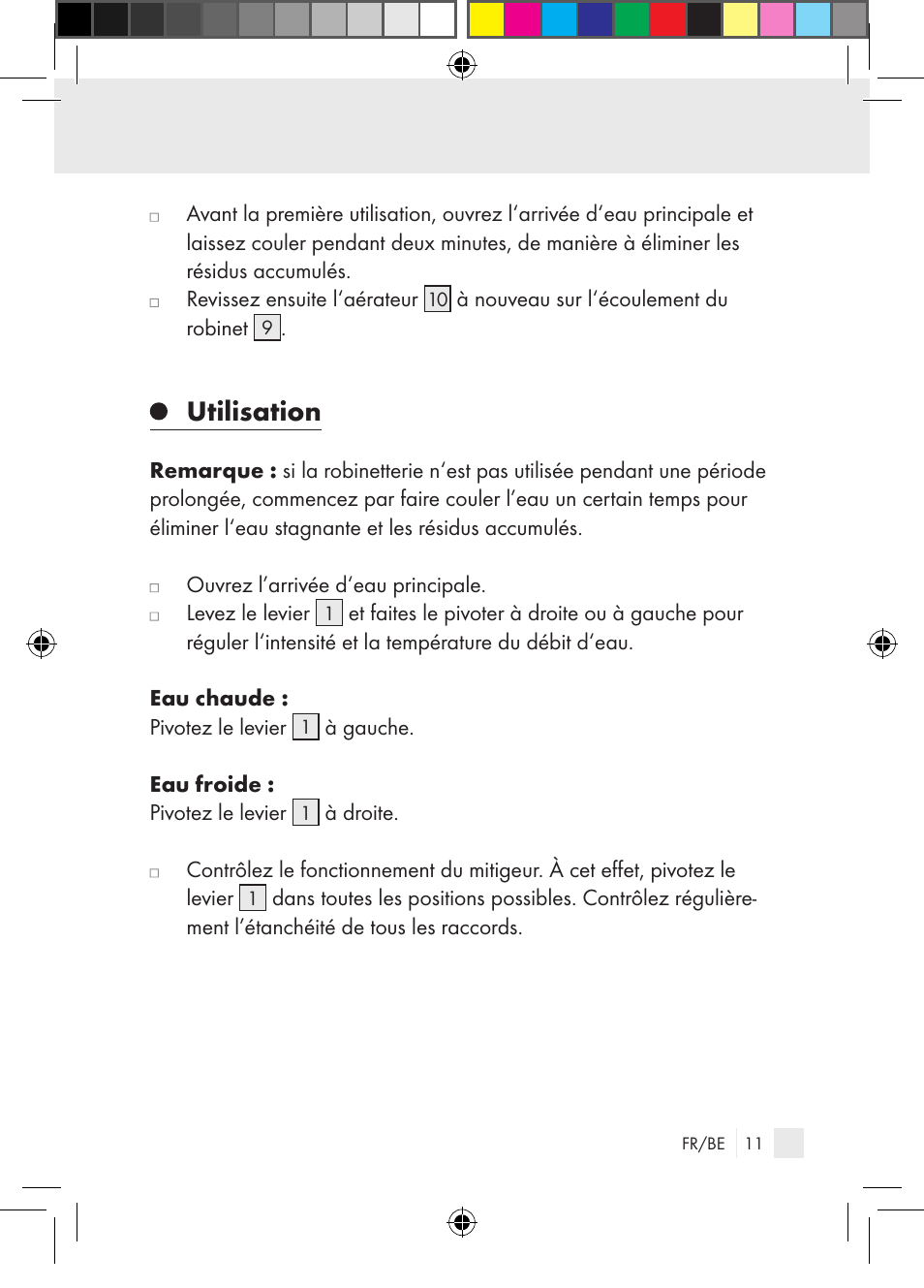 Utilisation | Miomare Single-lever mixer User Manual | Page 11 / 65