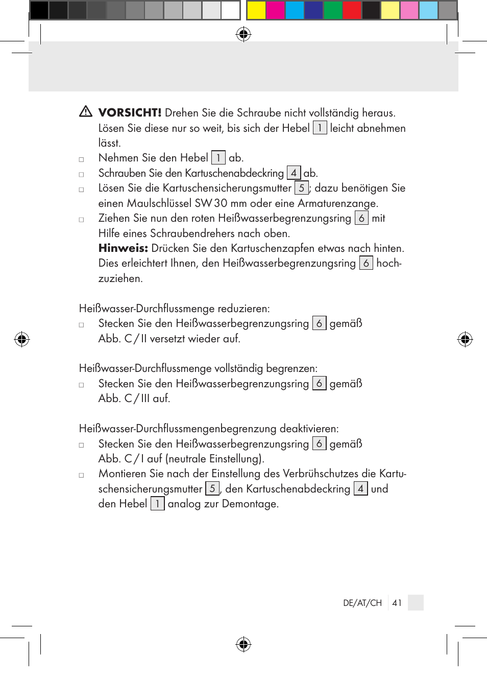 Miomare Single-lever mixer User Manual | Page 41 / 65