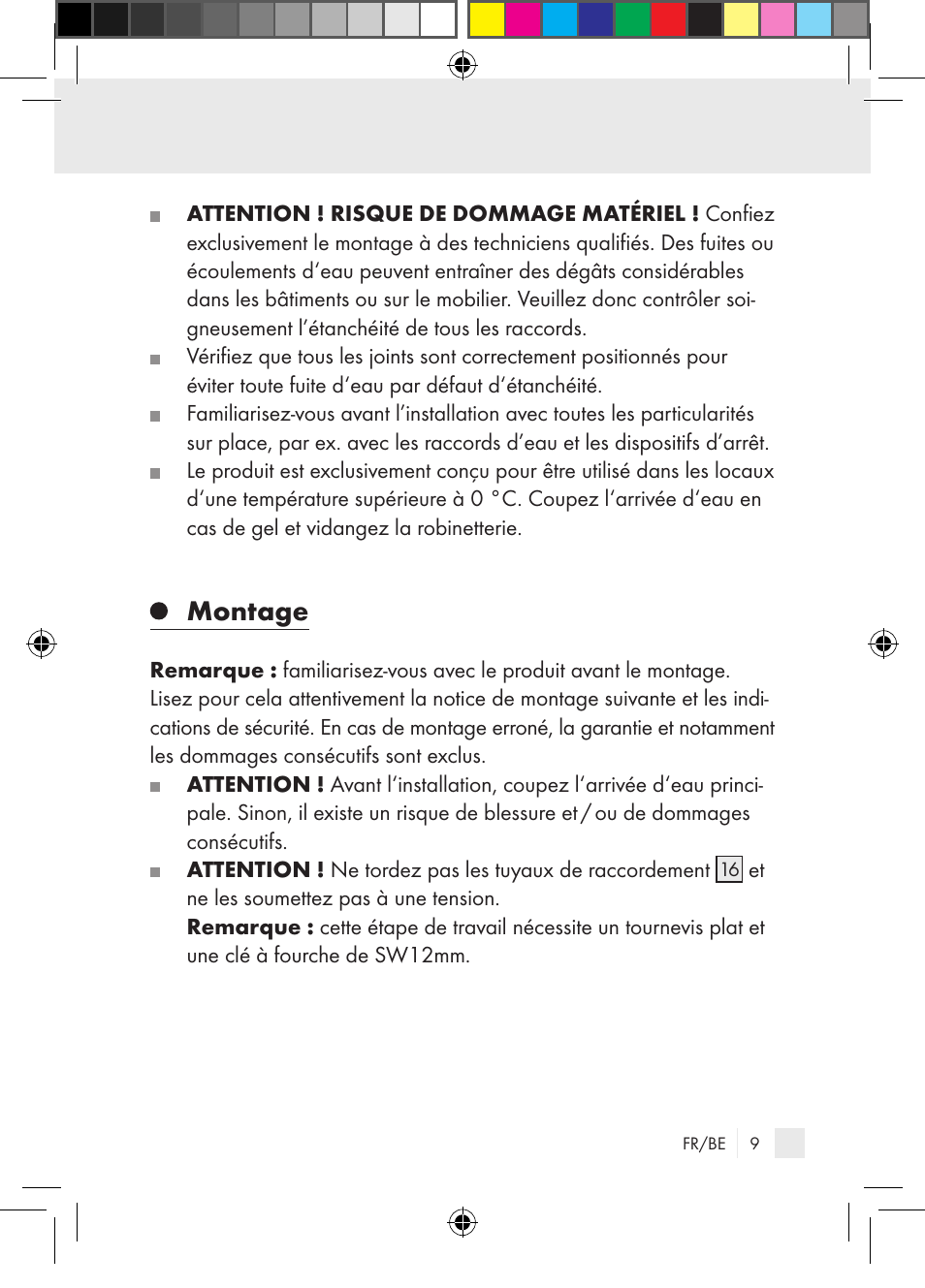Montage | Miomare Single-lever mixer User Manual | Page 9 / 65