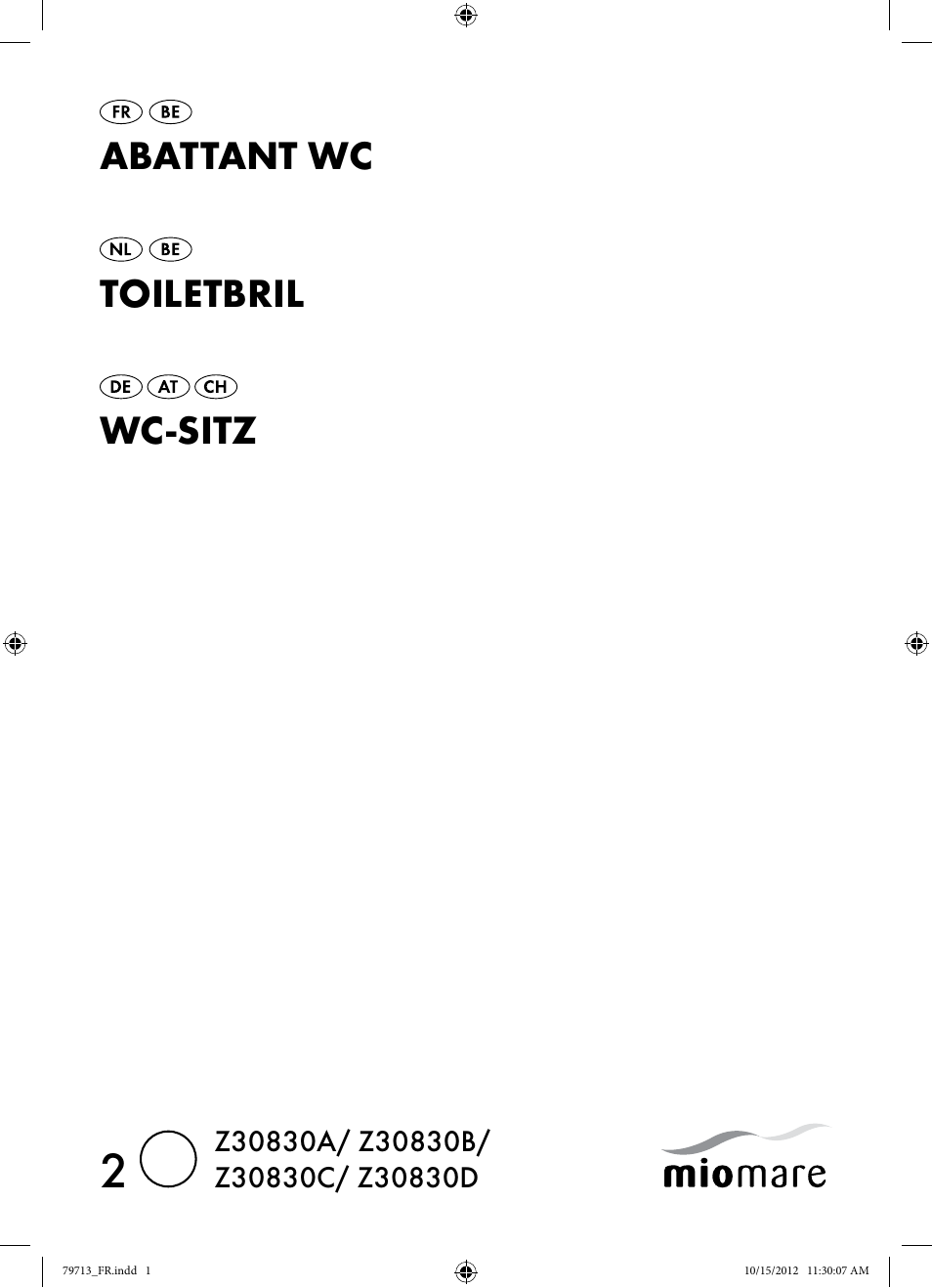 Miomare Z30830A/ Z30830B/ Z30830C/ Z30830D User Manual | 6 pages