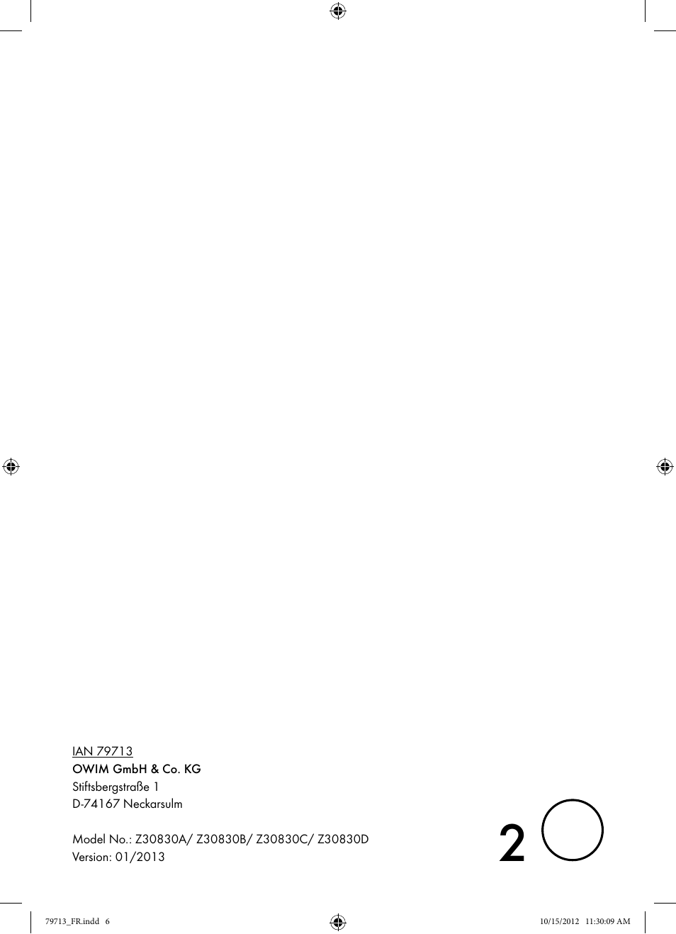 Miomare Z30830A/ Z30830B/ Z30830C/ Z30830D User Manual | Page 6 / 6