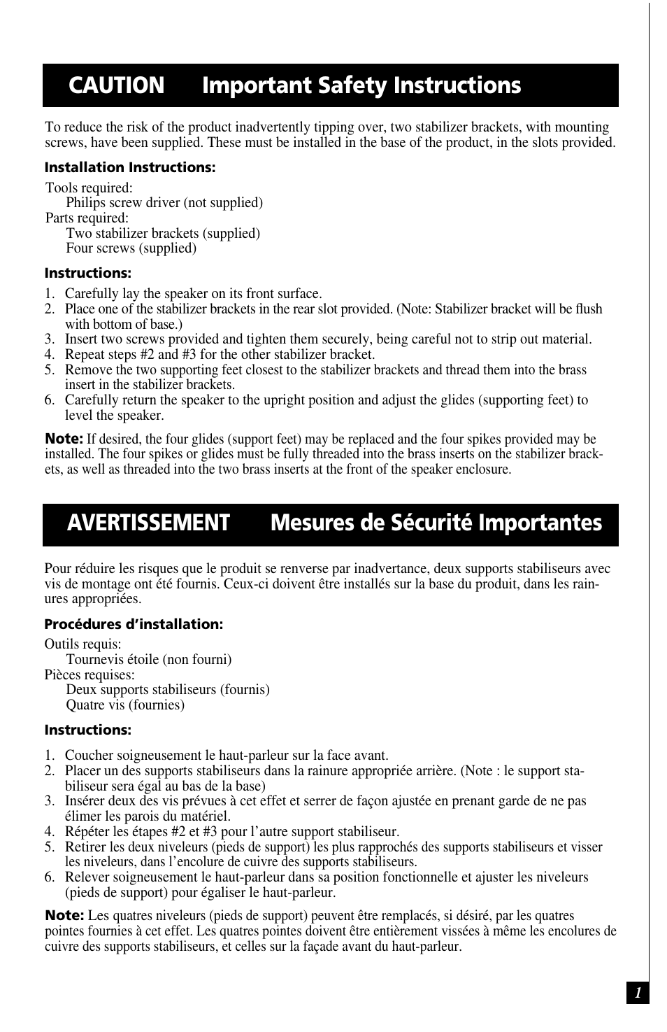 Definitive Technology BP10B User Manual | Page 2 / 6