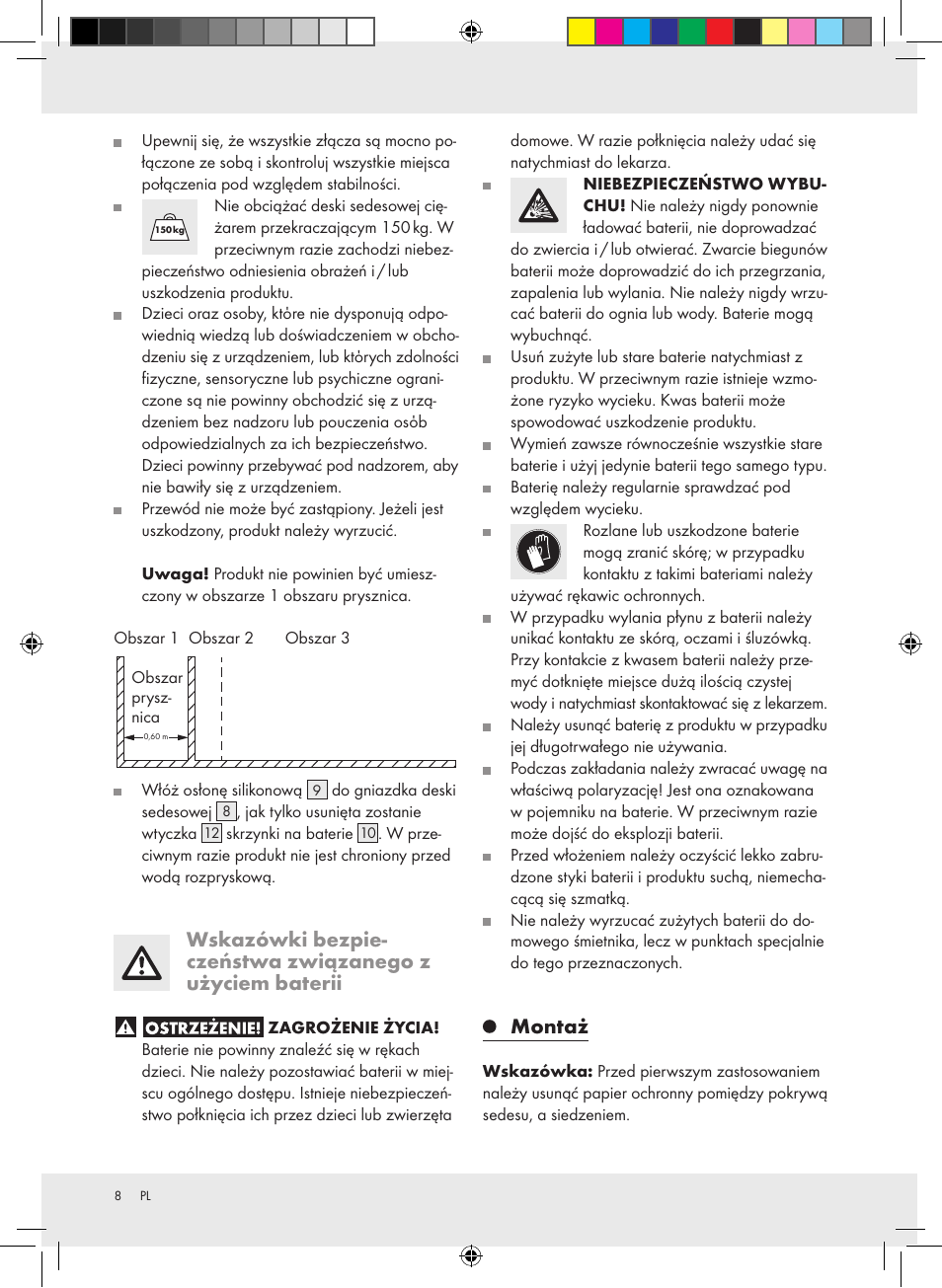 Montaż | Miomare Z30397A Z30397B User Manual | Page 8 / 35