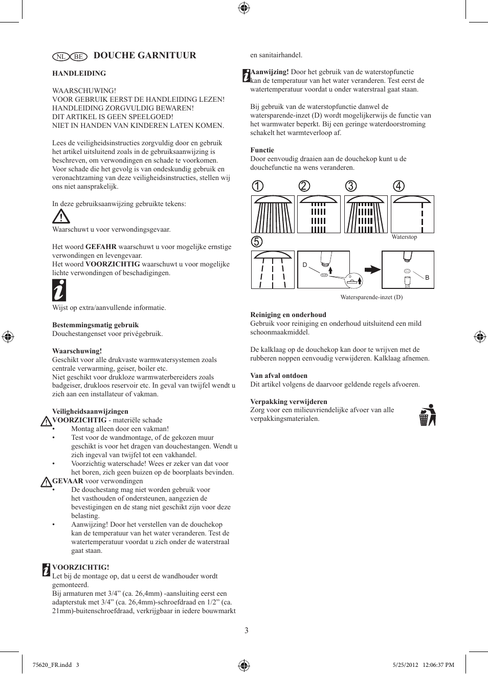 Douche garnituur | Miomare H10102GB User Manual | Page 4 / 6