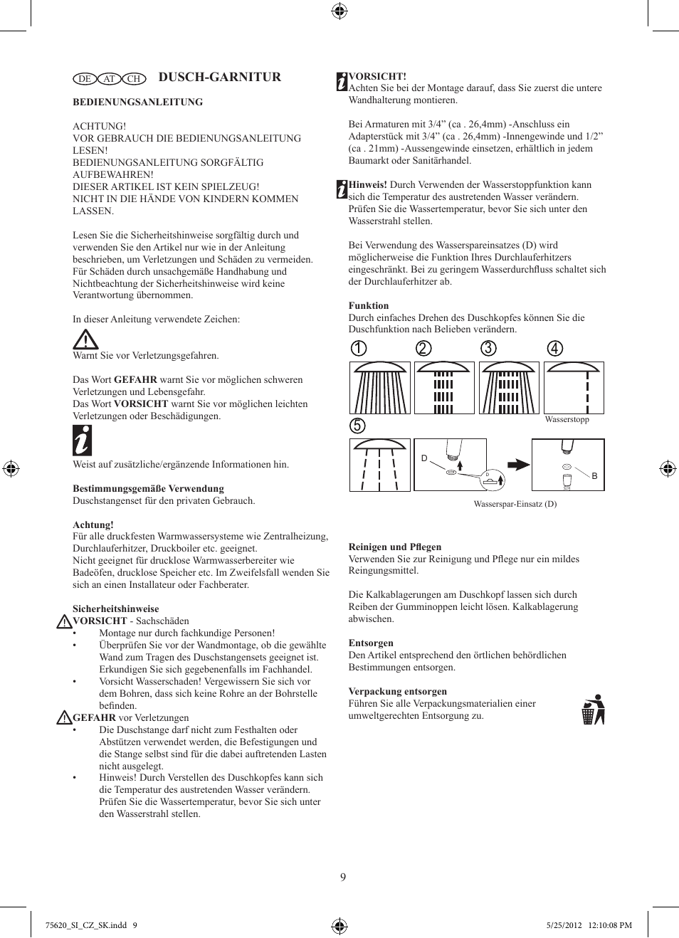 Dusch-garnitur | Miomare H10102GB User Manual | Page 10 / 11