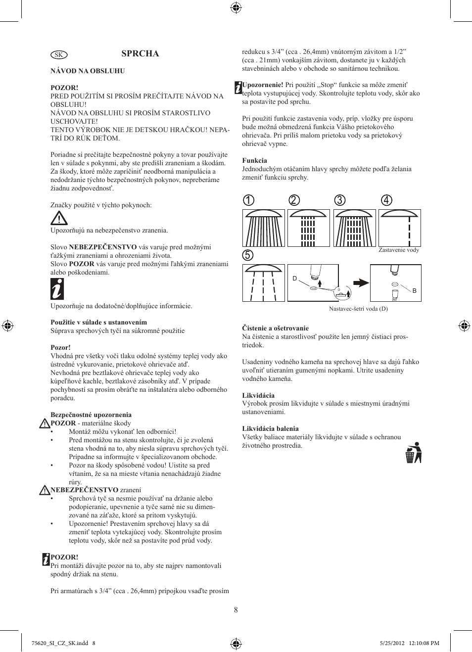 Sprcha | Miomare H10102GB User Manual | Page 9 / 11