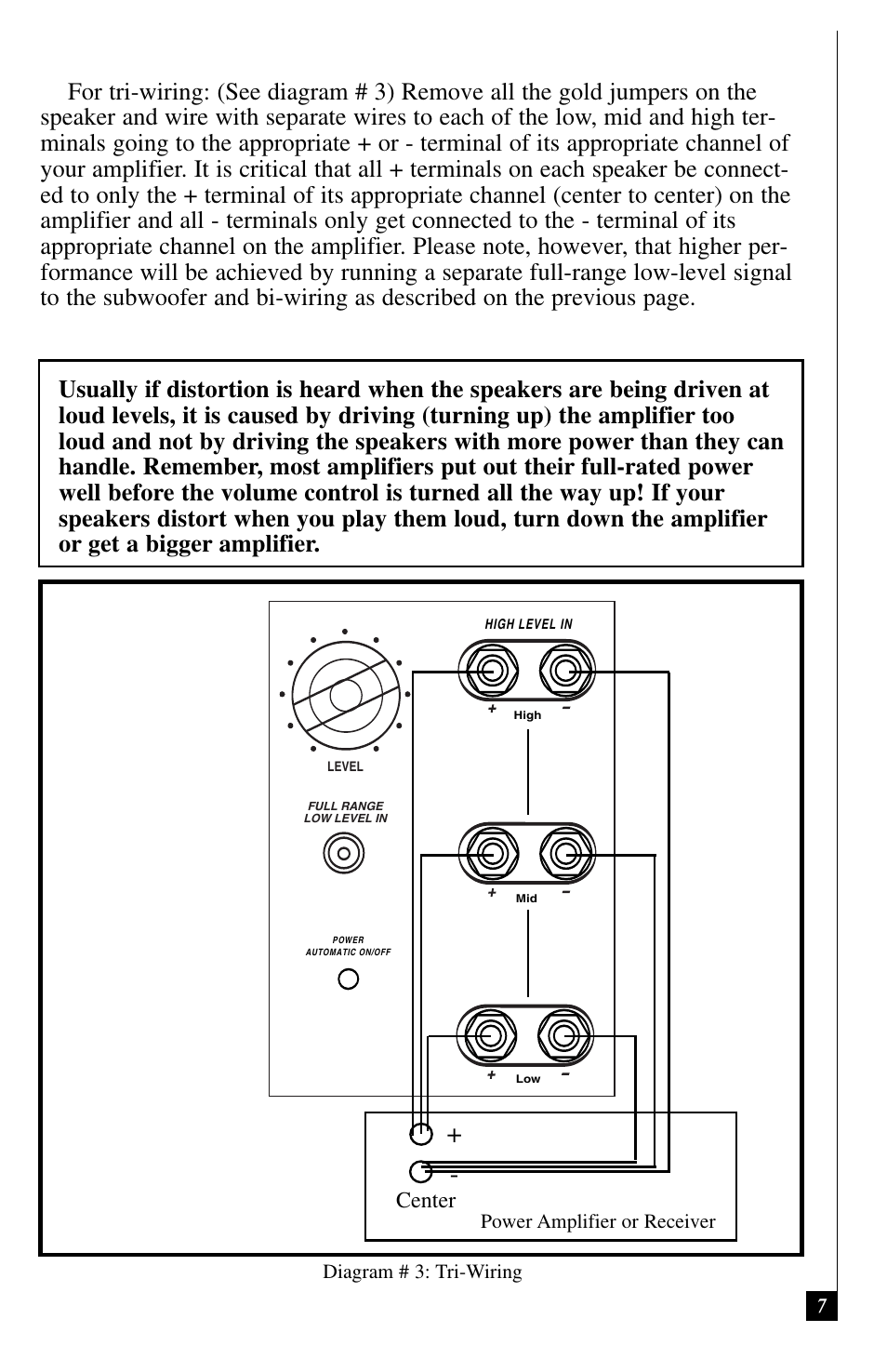 Center | Definitive Technology C/L/R 3000 User Manual | Page 7 / 14