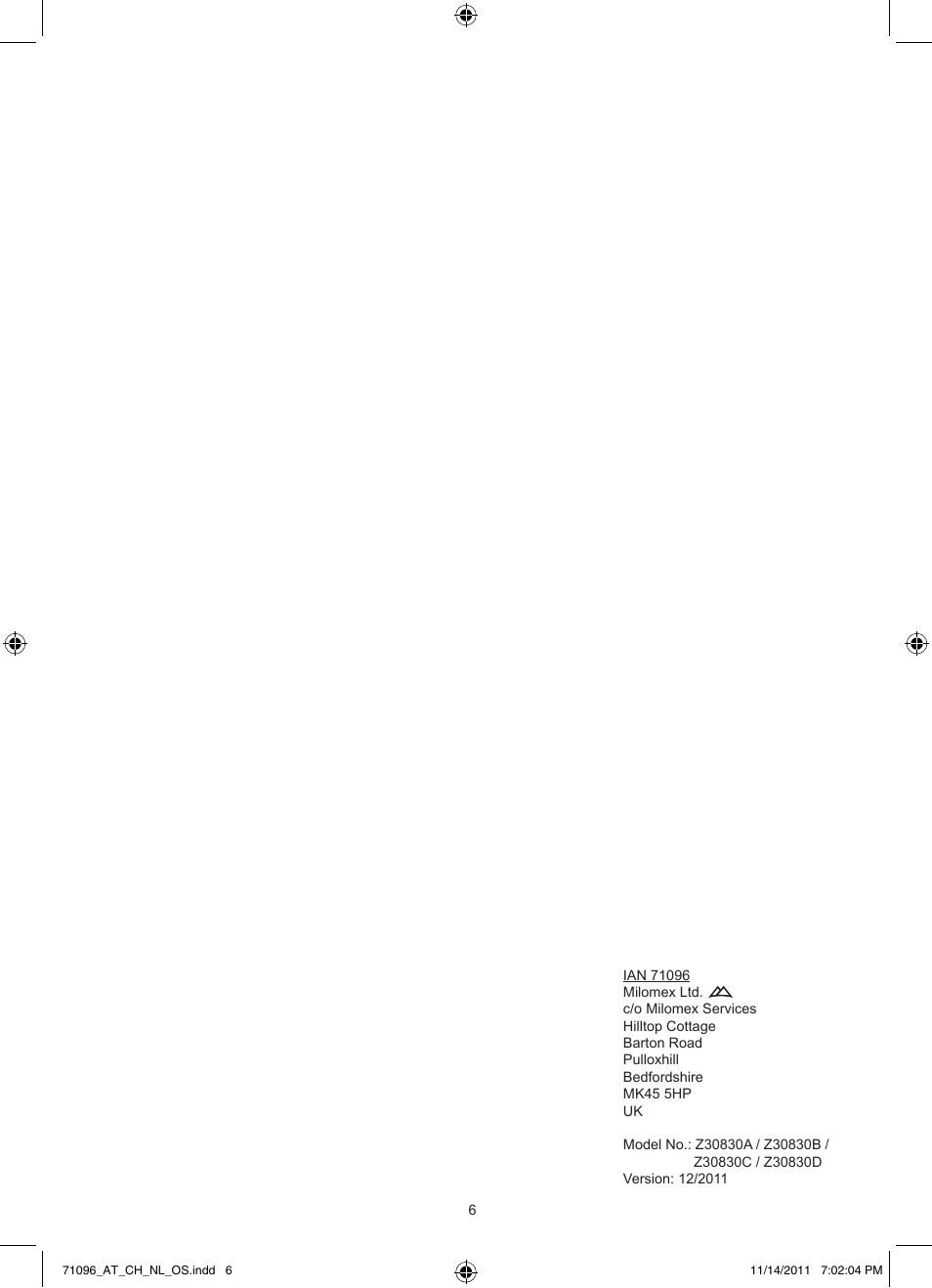 Miomare Z30830 User Manual | Page 6 / 6