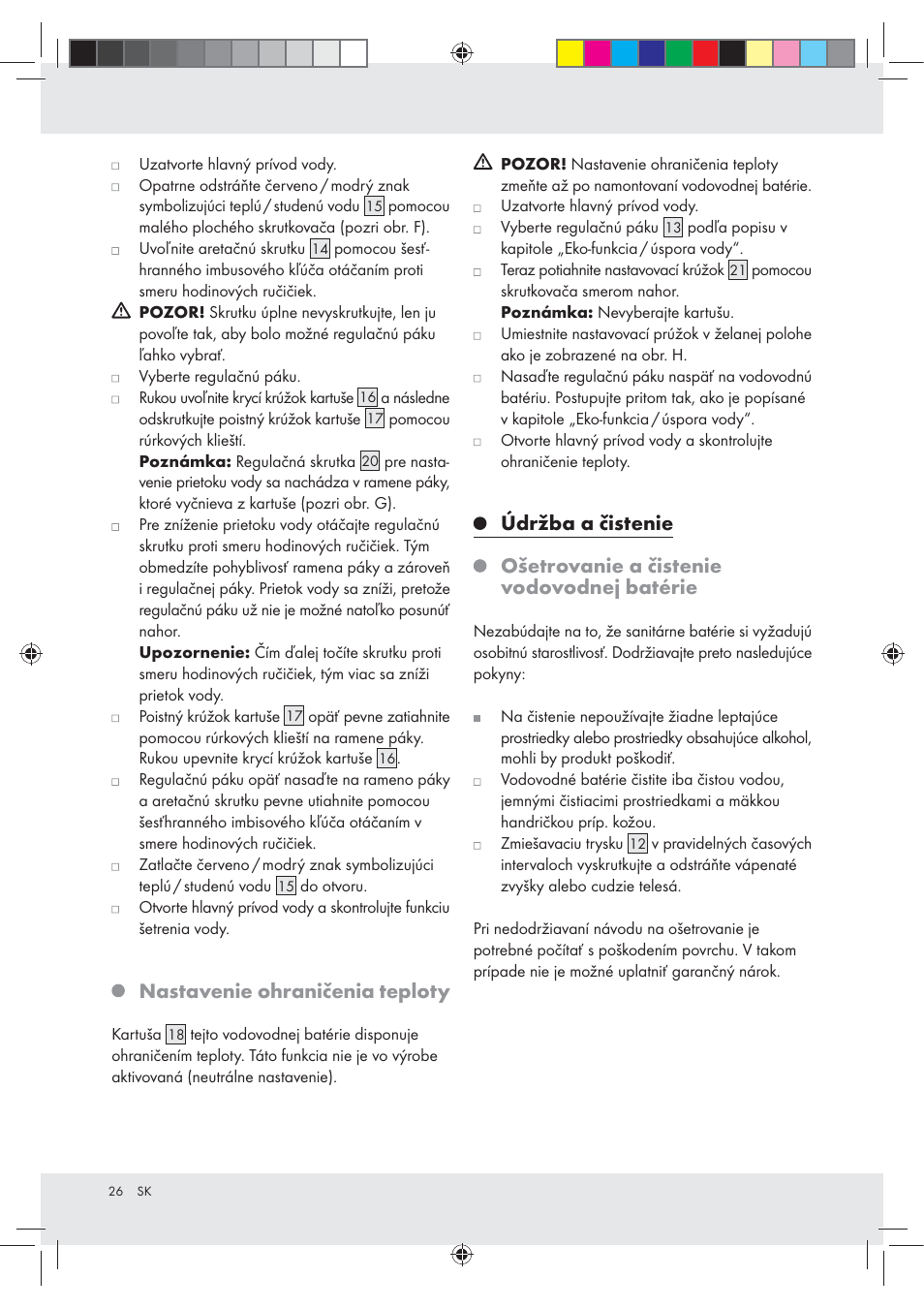 Nastavenie ohraničenia teploty | Miomare Z31166A User Manual | Page 26 / 34