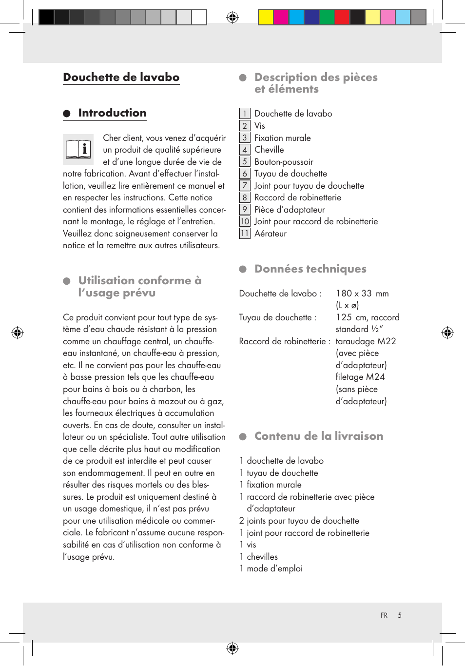 Miomare Basin Spray Shower Attachment User Manual | 12 pages