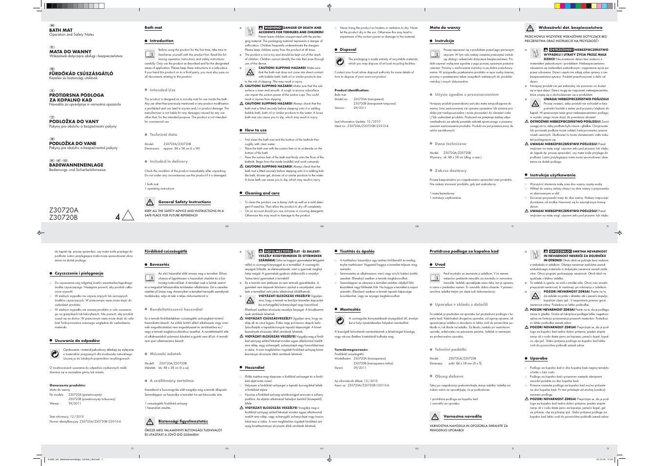 Miomare Z30720A Z30720B User Manual | 2 pages