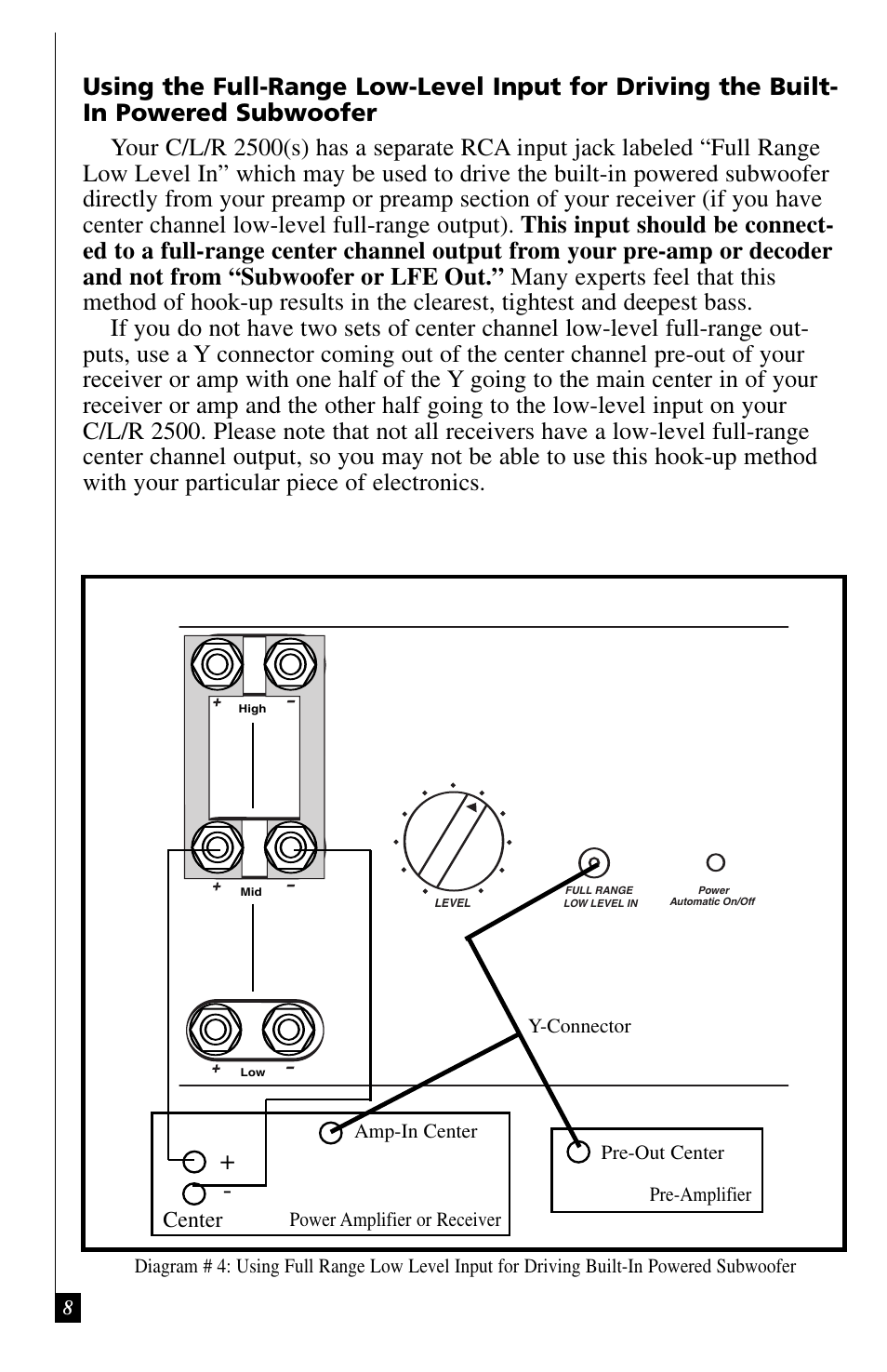 Center | Definitive Technology C/L/R 2500 User Manual | Page 8 / 14