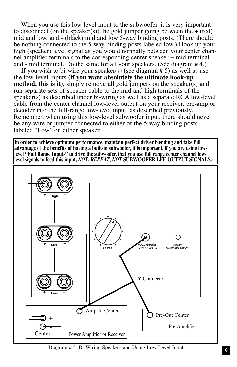 Center | Definitive Technology C/L/R 2500 User Manual | Page 9 / 14