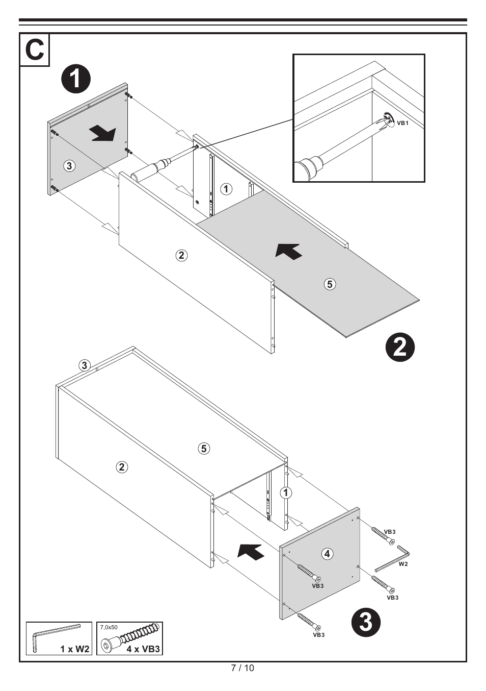 Miomare Bathroom Chest of Drawers User Manual | Page 7 / 10