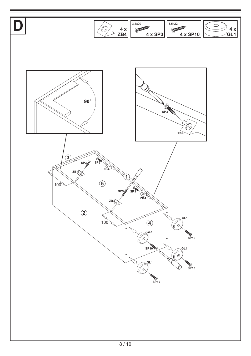 Miomare Bathroom Chest of Drawers User Manual | Page 8 / 10