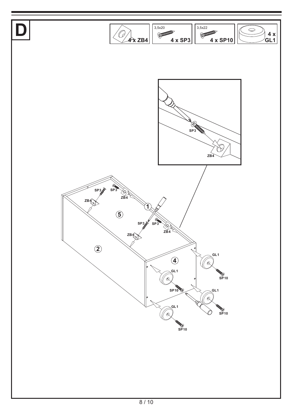 Miomare Bathroom Chest of Drawers User Manual | Page 8 / 10