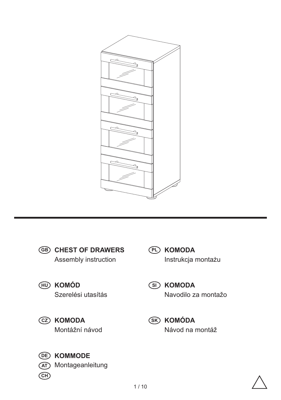 Miomare Bathroom Chest of Drawers User Manual | 10 pages