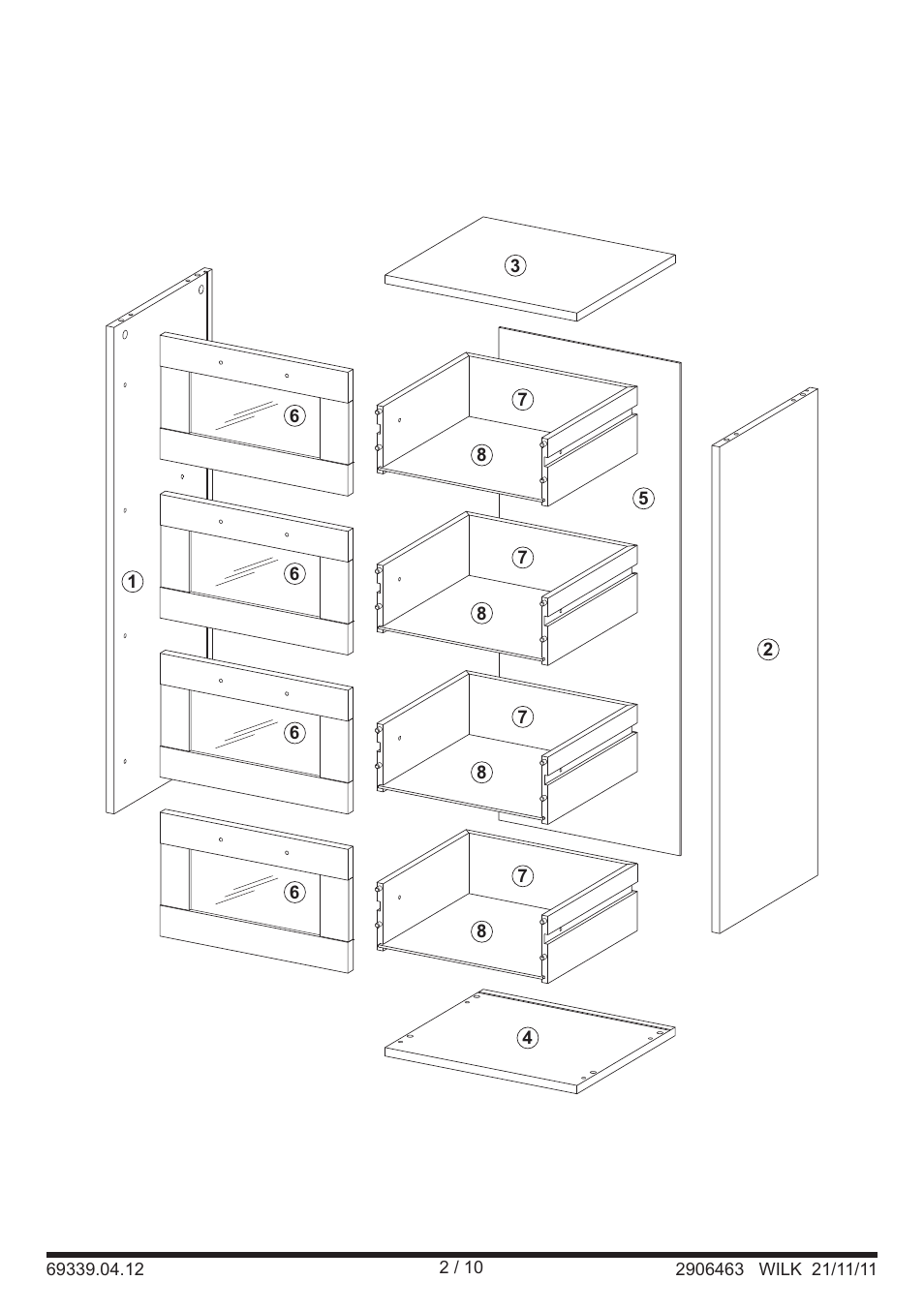 Miomare Bathroom Chest of Drawers User Manual | Page 2 / 10