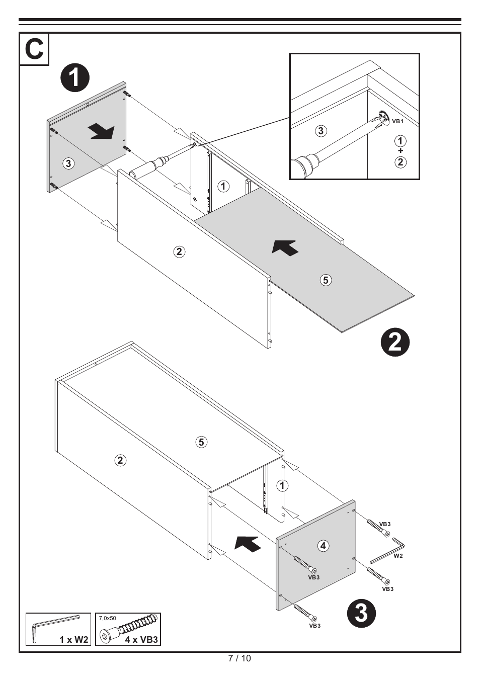 Miomare Bathroom Chest of Drawers User Manual | Page 7 / 10