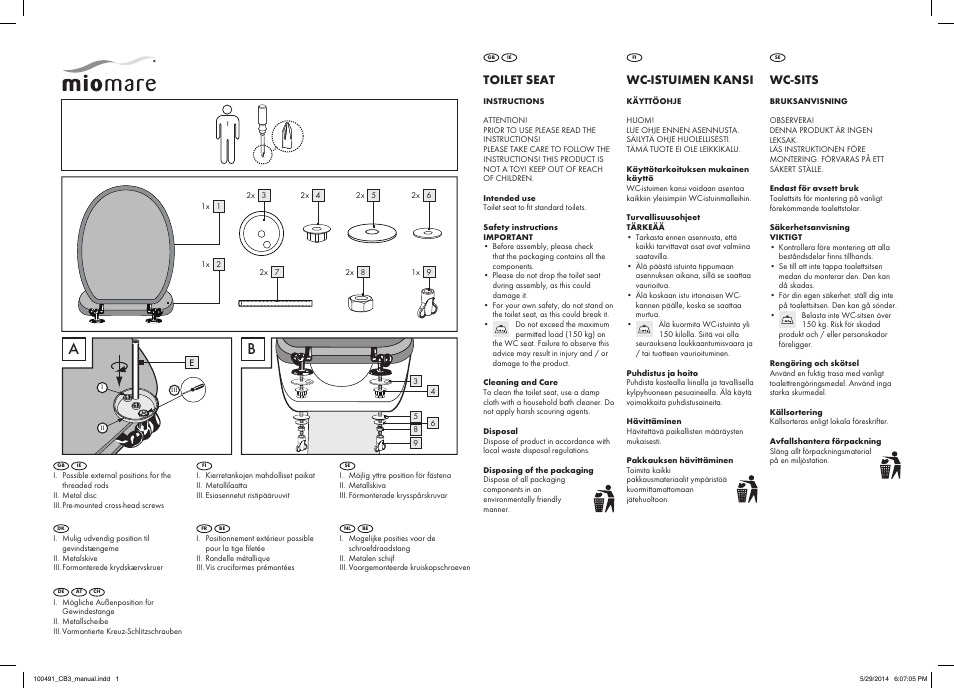Miomare 100491-14-0х User Manual | 2 pages