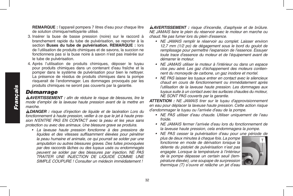 Français, Démarrage | DeWalt DPD3100 User Manual | Page 32 / 68