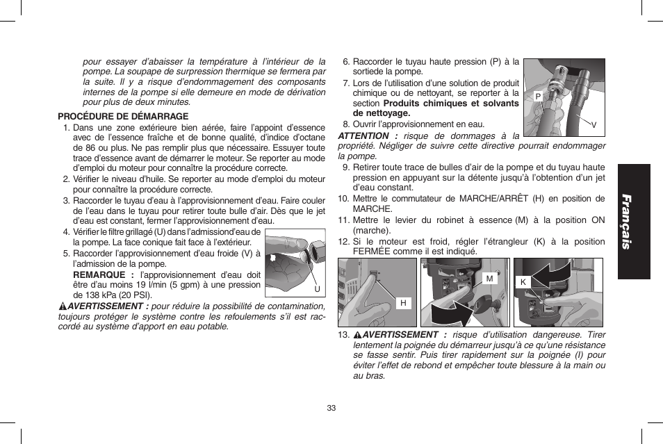 Français | DeWalt DPD3100 User Manual | Page 33 / 68