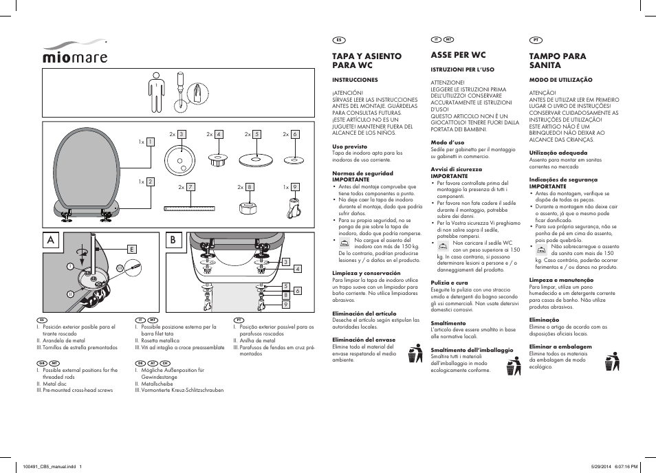 Miomare 100491-14-0х User Manual | 2 pages
