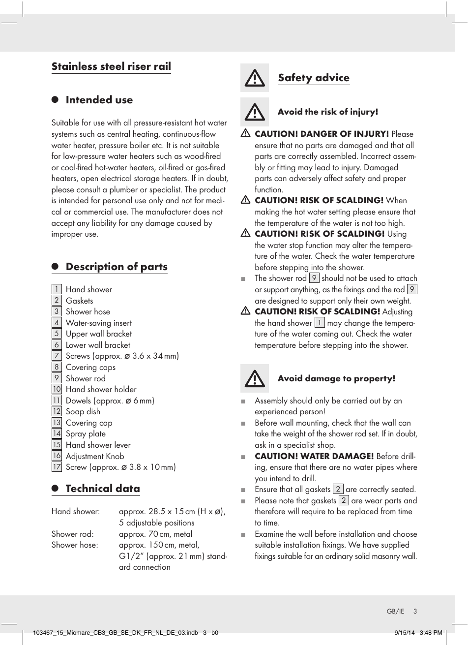 Miomare 103467-14-01 User Manual | Page 3 / 15