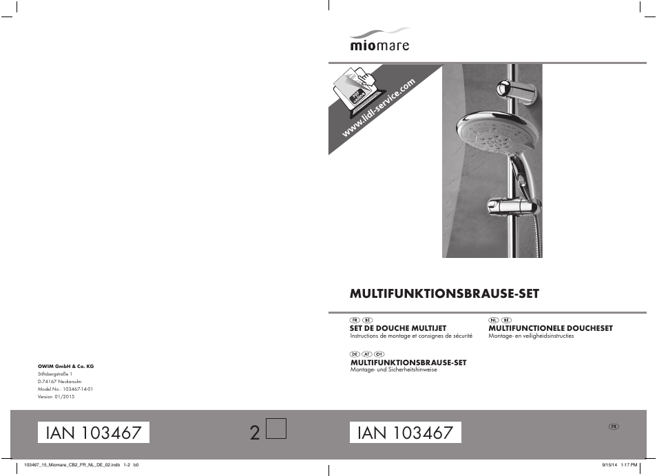 Miomare 103467-14-01 User Manual | 9 pages