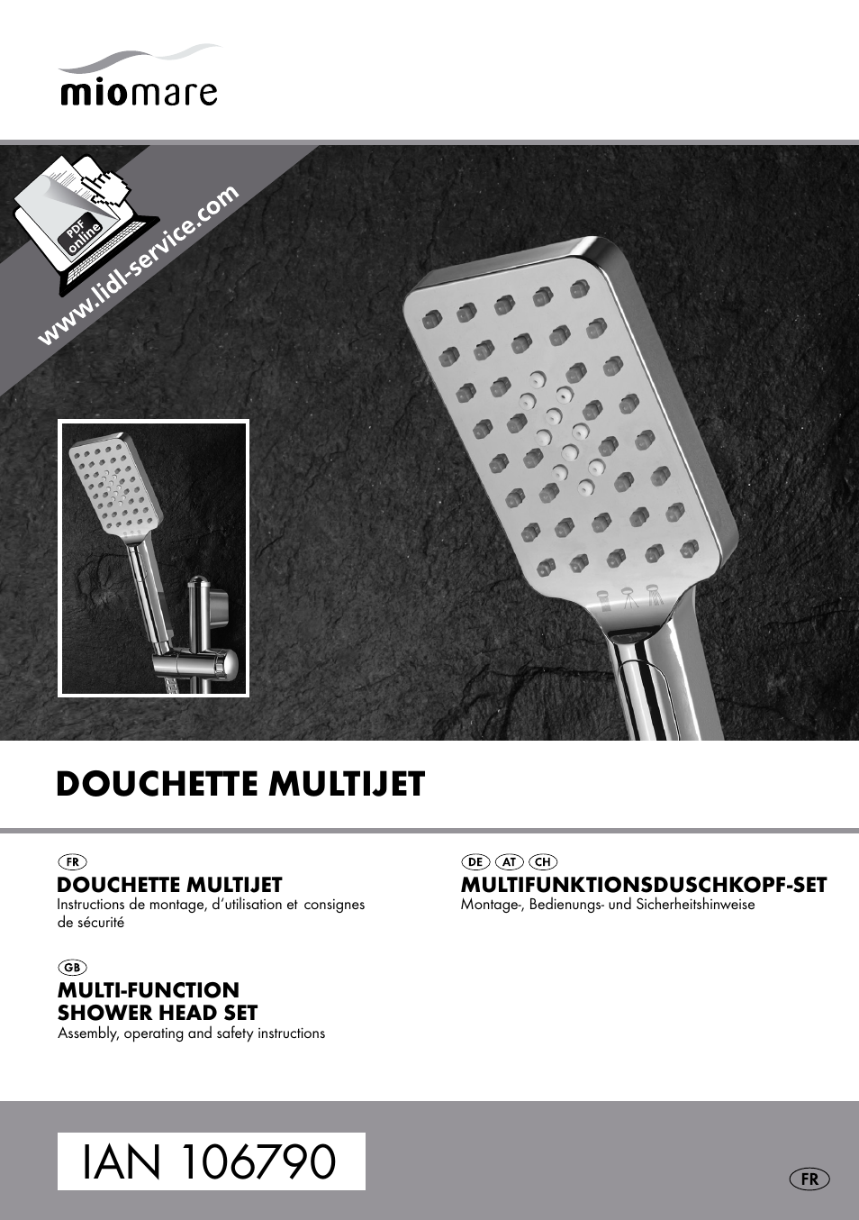 Miomare Multi-Function Shower Head Set User Manual | 14 pages