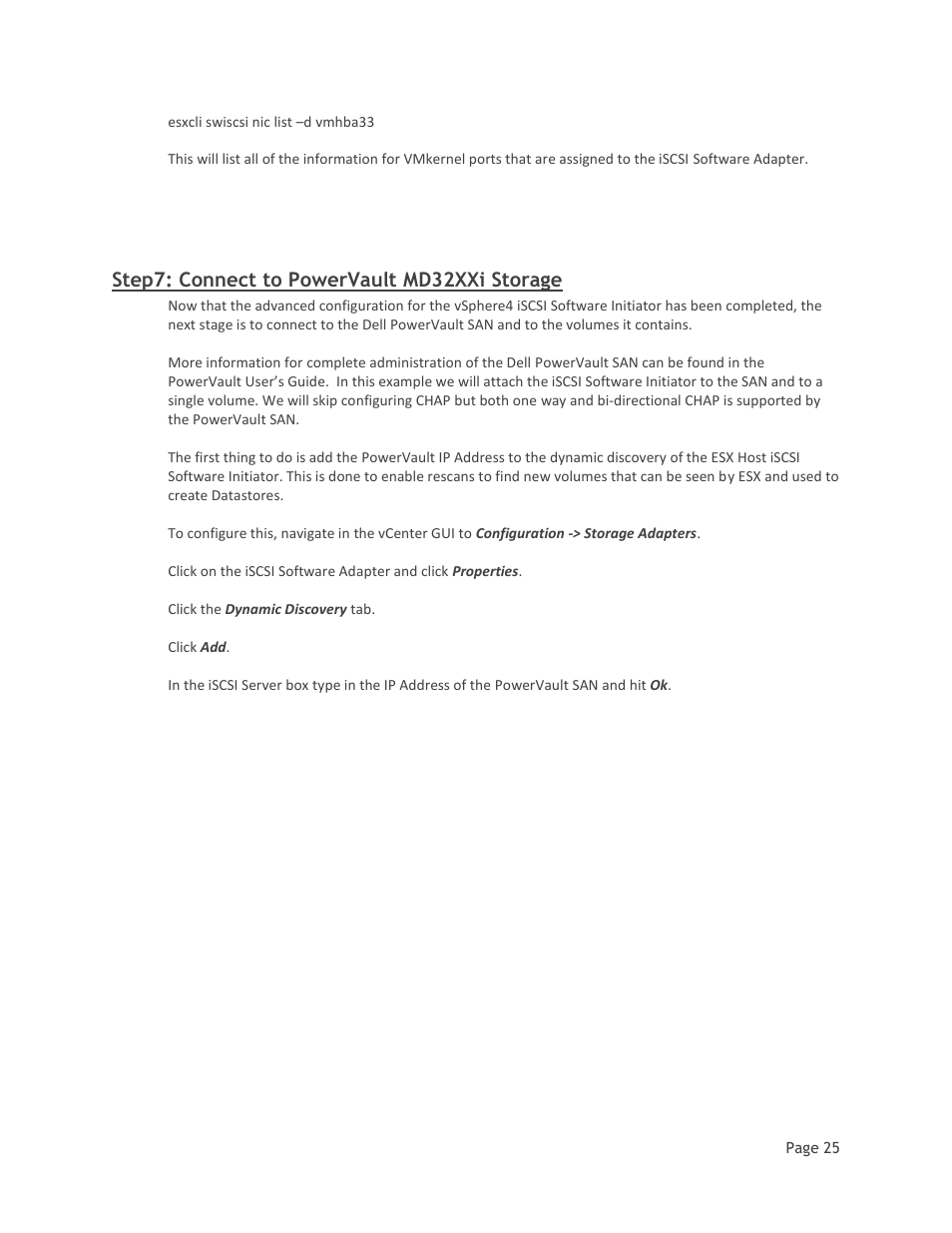 Step7: connect to powervault md32xxi storage | Dell MD32xxi User Manual | Page 27 / 41