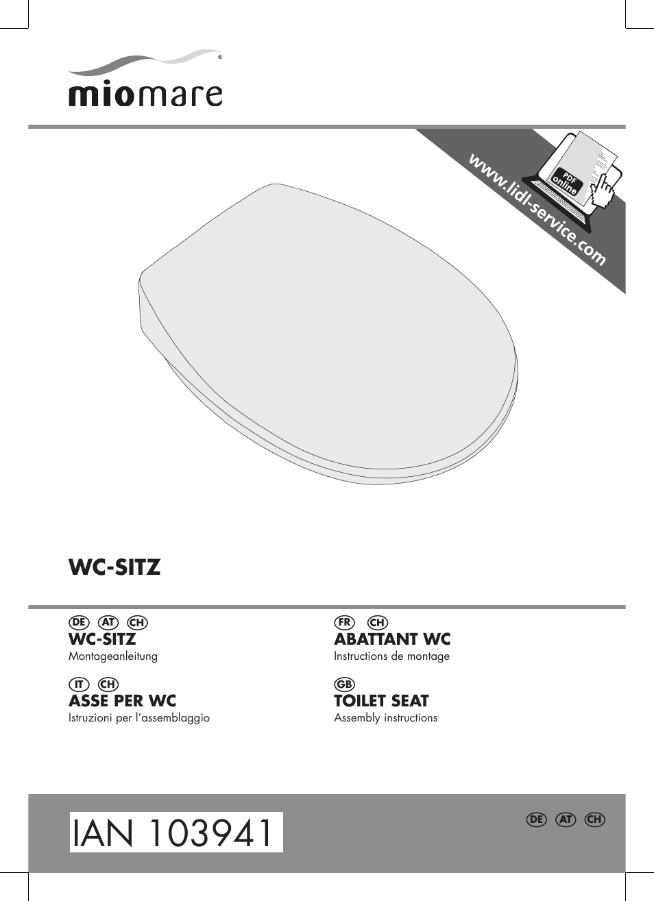 Miomare Toilet Seat User Manual | 12 pages