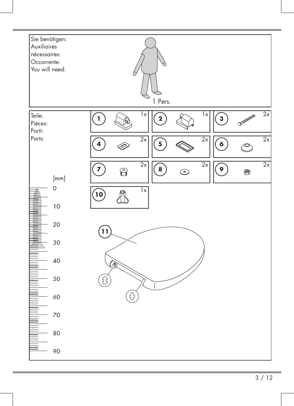 Miomare Toilet Seat User Manual | Page 3 / 12