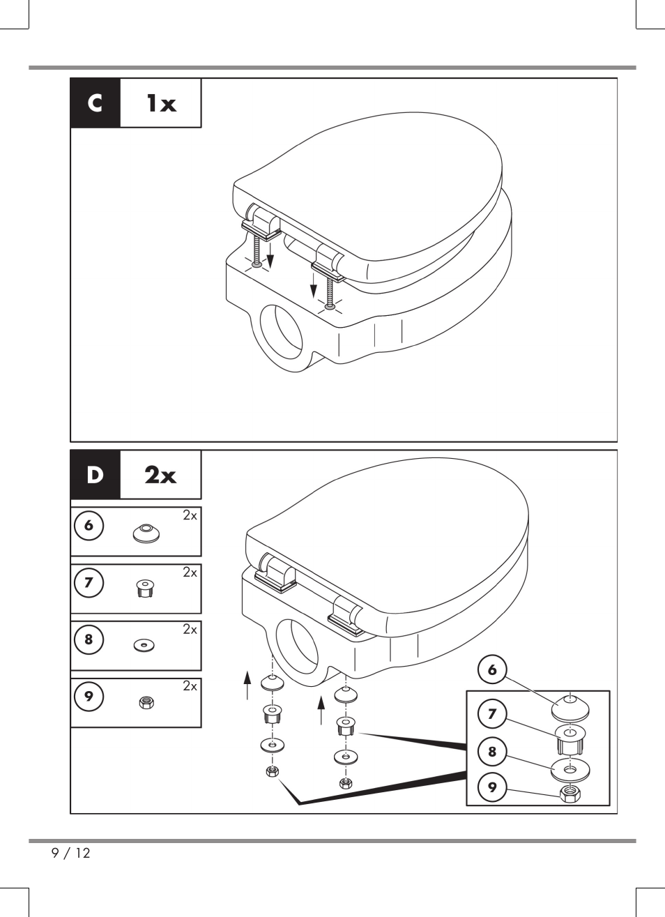 Miomare Toilet Seat User Manual | Page 9 / 12
