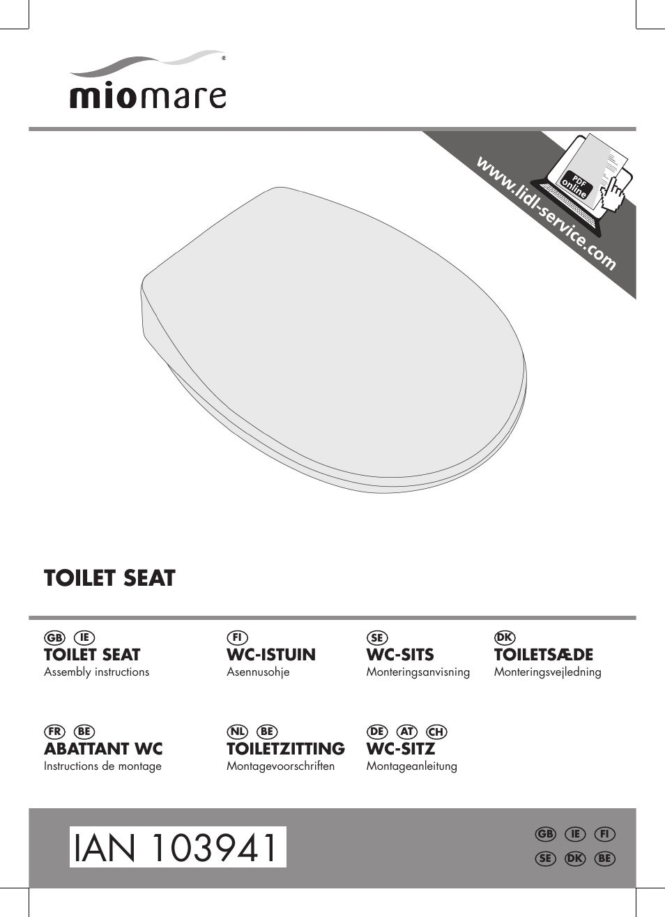 Miomare Toilet Seat User Manual | 16 pages