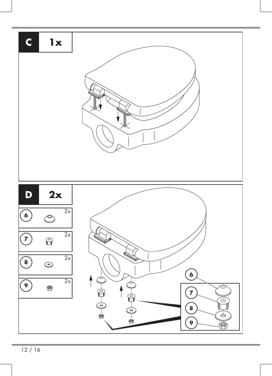 Miomare Toilet Seat User Manual | Page 12 / 16