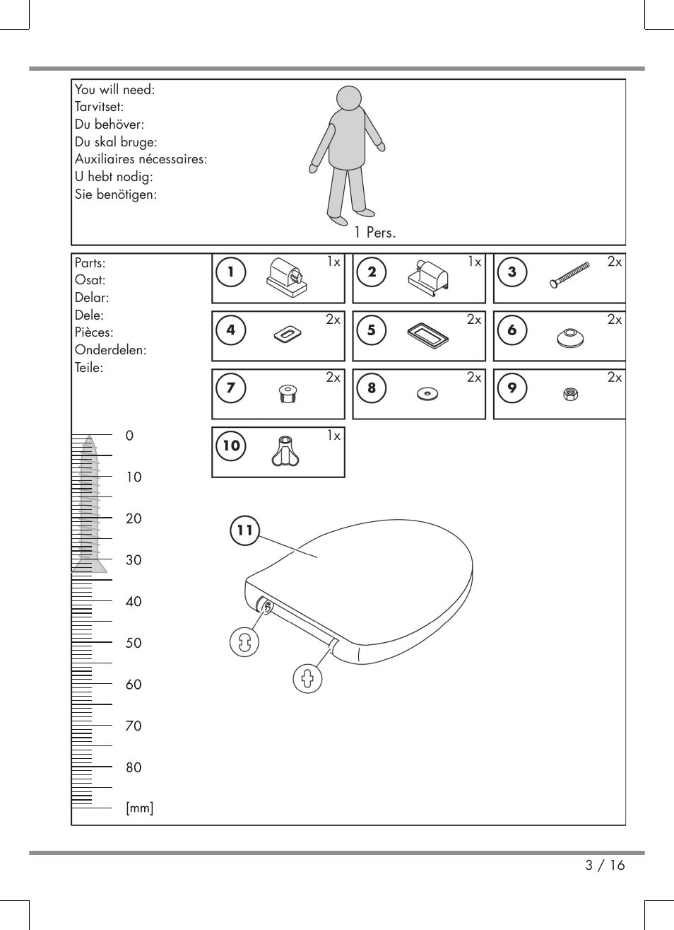 Miomare Toilet Seat User Manual | Page 3 / 16