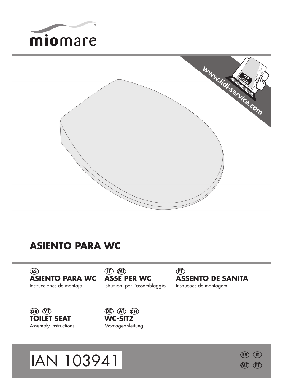 Miomare Toilet Seat User Manual | 12 pages