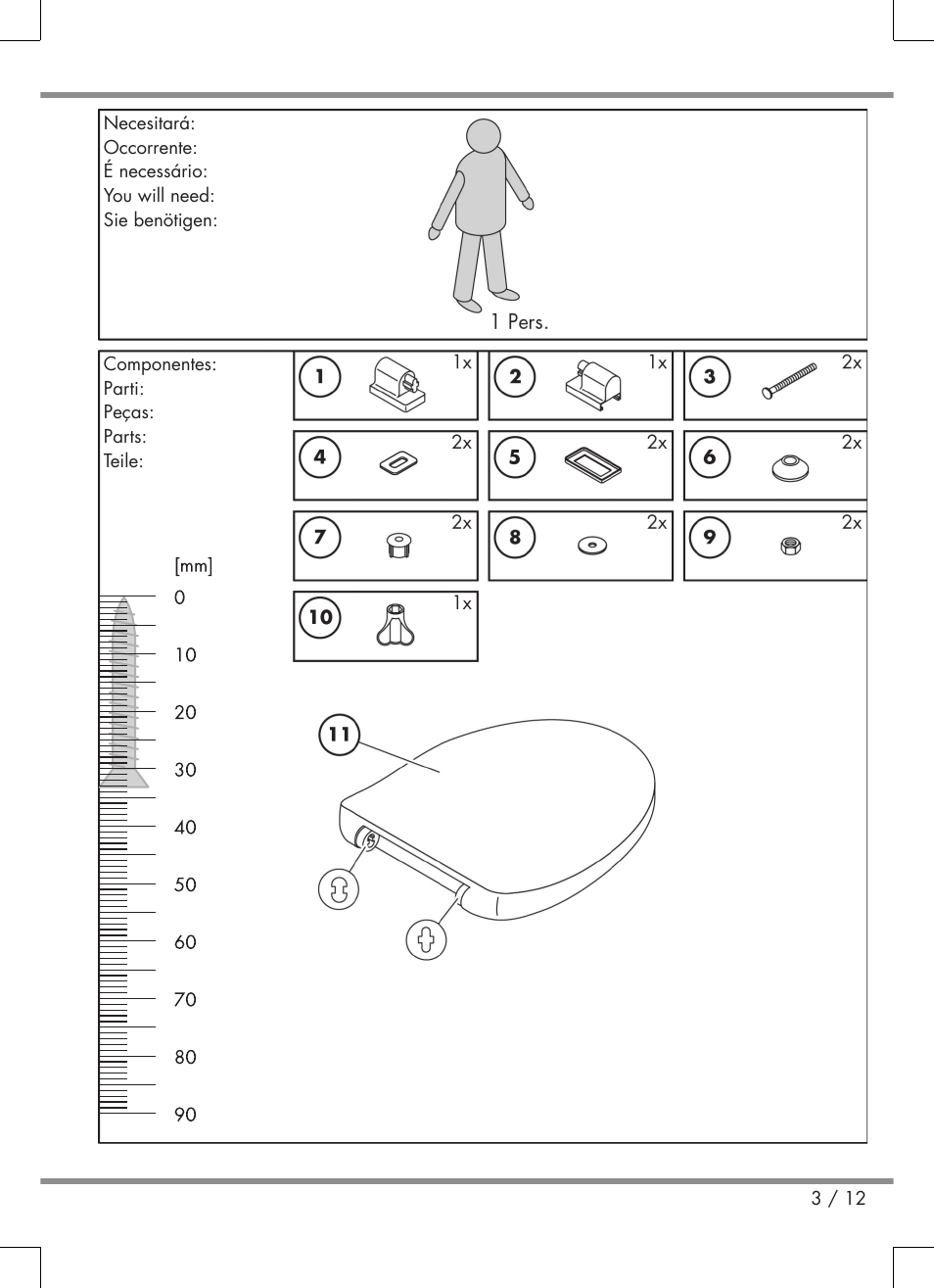 Miomare Toilet Seat User Manual | Page 3 / 12